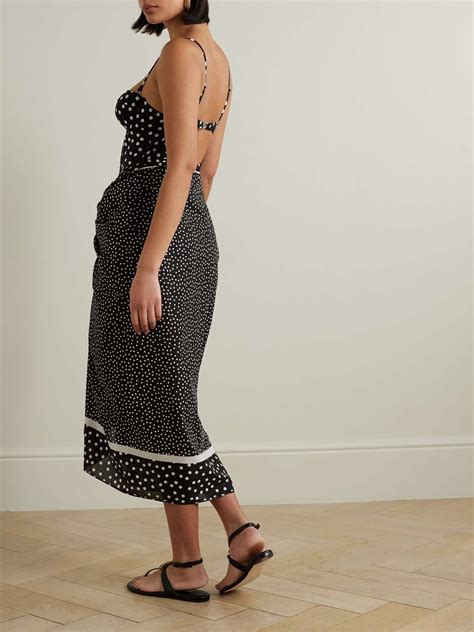 Dolce & Gabbana Polka Dot Pattern Pareo in Black .